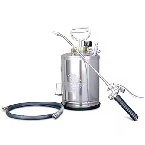 1 Gallon Stainless Steel Pump Sprayer 20" Wand Pest Control Achieve 60 PSI Continuous Spraying Light