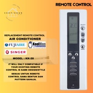 Koolman / Singer Replacement For Koolman Singer Air Cond Aircond Air Conditioner Remote Control KK-2