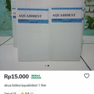 aquabidest 1 liter / aquades