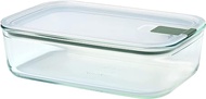 Mepal - Glass food container EasyClip - Glass food containers with lids - Click closure - Suitable for the microwave, steamer, oven, refrigerator &amp; freezer - Airtight &amp; leakproof - 2250 ml - Nordic