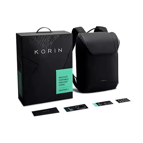 Korin ClickPack X +Gift Box Men Backpack Anti-theft /Waterproof /Cut-Proof/USB Charging Male Travel 