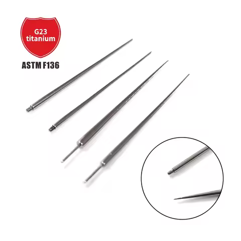 G23 Titanium Piercing Jewelry Guide Needle Internal Thread Insertion Needle Auxiliary Body Piercing 