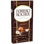 Ferrero Rocher Dark Chocolate Bar with Crunchy Hazelnut NET: 90 g. สินค้าจากเยอรมัน BBF.12/08/24
