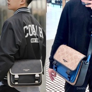 CY777Men's Classic Logo Presbyopia RACER Crossbody Bag Flap Shoulder Bag Casual Messenger Bag Versat