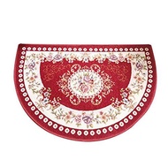 Semi circle Rug Soft Half Moon Door Mat Flora Anti-slip Carpet for Home Entrance Bedroom Living Room