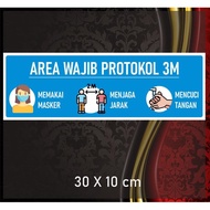 Health Protocol Sticker 3m Size 30x10cm