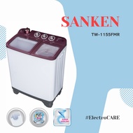 Mesin Cuci Sanken 2 Tabung 9KG TW-1155FMR