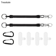 TREA Phone Lanyard Tether for Women Men Retractable Anti Lost Tether with Patches