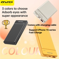 Awei P88K Compatible 15 Pro Max 10000mAh PD20W 22.5W Built In Cable Powerbank Built In Cable Power Bank Cabled PawerBank