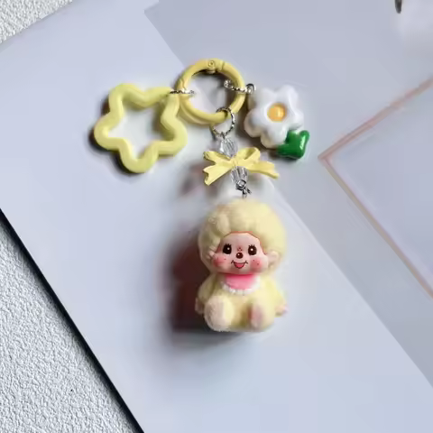 Monchhichi Keychain Cute Monchhichi Keyrings for Bags Monchhichi Keychain on The Phone Cute Monchhic