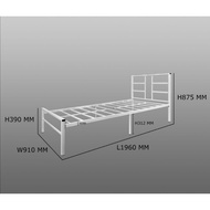 KATIL BESI SINGLE TEBAL POWER STRONG SUPPORT BASE 3V