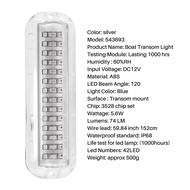 【 LCG5】-2Pcs 42LED Boat Drain Light Boat Transom Light Blue Underwater Pontoon Marine Light