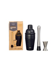 英國Gentlemen英倫紳士風格酒吧調酒噴砂雪克杯/調酒量杯3件組