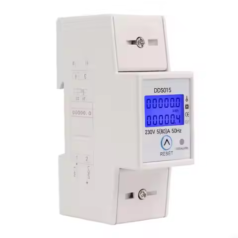 F26C Backlights Single Phase Wattmeter Power Consumption Watt Electronic Energy Meter kWh 5-80A 230V