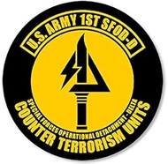 Round US Army 1st SFOD-D Counter Terrorism Units Sticker (Logo Special Forces Operational Delta (3 i