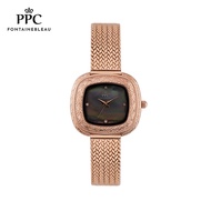 PPC-DJ01 นาฬิกาข้อมือนาฬิกาข้อมือผู้หญิงกันน้ำสายสแตนเลสมีประกัน 1 ปี แบรนด์ PPC FONTAINEBLEAU
