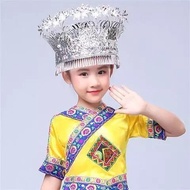 Minority Ethnic Headwear Children Girls Hats Women Ethnic Style Collars Yunnan Handmade Silver Jewelry Jewelry Miao Ethnic