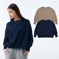 [ERSS] Women's Long-Sleeved t-Shirt Top Loose Plain Hem Drawstring Zhangqing [K60333]