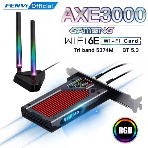 FENVI AXE3000 WiFi 6E AX210 Wireless 2.4G/5G/6GHz 5374Mbps WiFi6 802.11AX/AC PCI Express Network Car