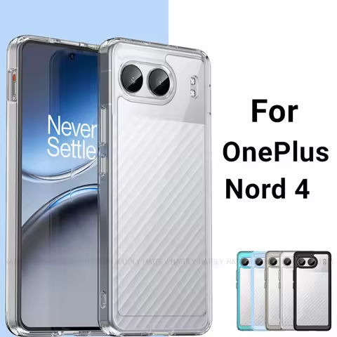 For OnePlus Nord 4 Case For OnePlus Nord 4 Cover Luxury Clear PC + TPU Shockproof Protective Phone B