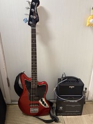 急放❗️Squier Jaguar Bass + Boss Katana Mini 組合，適合新手裝備齊全，一插即用