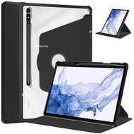 【 360 Rotating Case】For Samsung Galaxy Tab S8 plus 5G SM-X800 SM-X806 12.4" 2022 With Pencil Holder Smart Magnetic Tablet Case