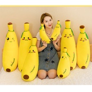 Cuddly Banana Plush Pillow - Adorable Face, Perfect Hugging Companion,mainan budak perempuan