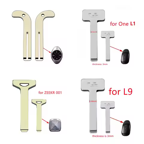 2PCS/Lot Car Smart Emergency Insert Key Blank Blade Replacement for ZEEKR 001 Xiaopeng P7 for BMW X7