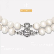Queen Mother of the West Magnetic Clasp Necklace choker High Version High-End Saturn Pearl Vivian Co