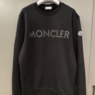 Moncler logo大學T sweatshirt size M in black and grey