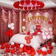 Valentine's Day Decoration Set I Love You Bear Balloon 1,000 Pieces Rose Petals Valentine's Day Prop