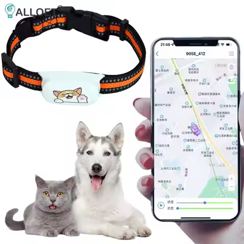 GPS Tracker Collar Bluetooth-Compatible Pet Tracking Smart Collar Waterproof GPS Location & Smart Ac