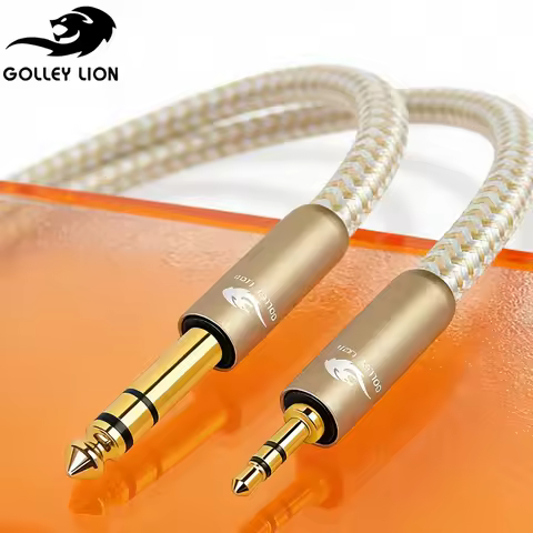 Aux Cable 3.5mm to 6.35mm Audio cable Jack 3.5 to 6.5 Male to Male Aux Cord for Guitar Mixer Amplifi