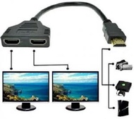 日本熱銷 - HDMI高清線一公二母 一分二HDMI轉接線一進二出純銅線芯