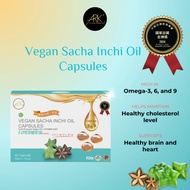 [ARK+] Vegan Sacha Inchi Oil Capsules | 60pc/Box | Plant-Based Omega-3 for Heart Health & Overall We