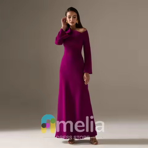 Amelia Wedding Party dresses Woman Off The Shoulder Long Evening Prom Dresses for Special Occasions