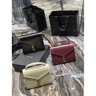 YSL/Saint Laurent Cassra Briefcase Handbag Shoulder Bag Crossbody Bag Female Bag 3 Colors 578000