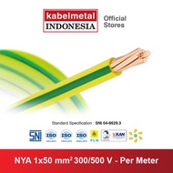 KABEL METAL - KABEL NYA 50 MM KUNING HIJAU PER METER GROUNDING KMI SNI -COPICOP STORE