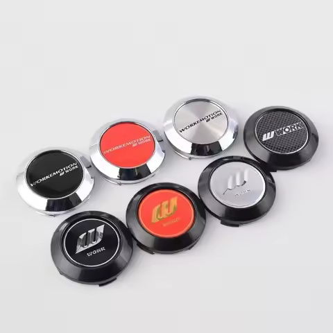 4PCS/Lot 64MM Car Wheel Center Cap Emblem Sticker For Work XT7 XD9 XC8 emotion Racing Wheel Cover Pr