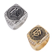 ♞Stainless Steel Men's Ring Tau Gamma Phi Fraternity Ring with Rhinestone Size 6-13