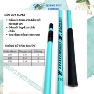Gác cần câu đài cán vợt câu cá carbon SUPER chắc chắn dài 2m1 2m4 2m7 mặt vợt chân cắm đất chống cần