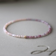 Bracelet October Birthstone Opal Pink Tourmaline Natural Stone-Half One Half-