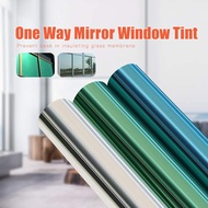 1M One-way Mirror Window Film Glass Sticker Reflective Insulation Silver Home Decor