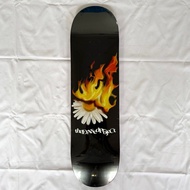 Erased “Burning Flower Black” 8.0” x 31.4” / 8.25” x 31.5” Skateboard Deck