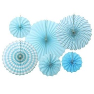 PAPER FAN DECORATION PAPER FAN DECORATION PAPER FAN/ CONTAINS 6 PAPER FAN DECORATION SET OF 6 PAPER 