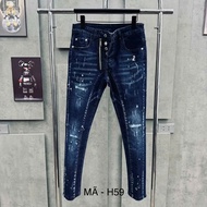 D2 embroidered blue jeans for men Menswear Pants