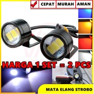 MATA LED eagle eye STROBE eagle eye flash BLINKING 3 LED BRACKET drl motor, Color biru