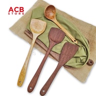 Wooden Spatula | Wood Turner for Non-Stick Pan Wok | Wood Turner | Soup Ladle | Sudip Kayu
