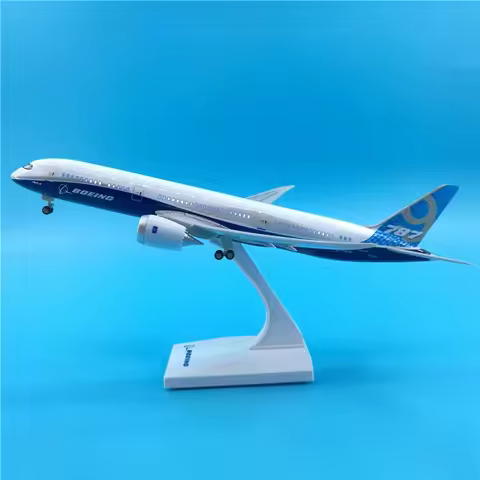 1/200 Scale 30CM Airplane B787 Prototype Airline Model W Light&Wheel Diecast Plastic Resin Assembly 