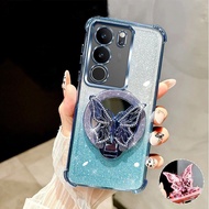 เคสโทรศัพท์กระจกสำหรับ Realme C75 C75X C71 Realme 14X 5G ปลอกอ่อนคลุมเต็มพร้อมที่จับ